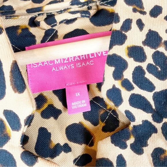 Isaac Mizrahi Live! Animal Leopard Print Quilted Jacket 1X - Picture 9 of 11